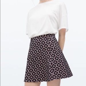 Zara Trafaluc Junior Floral Mini Skirt S